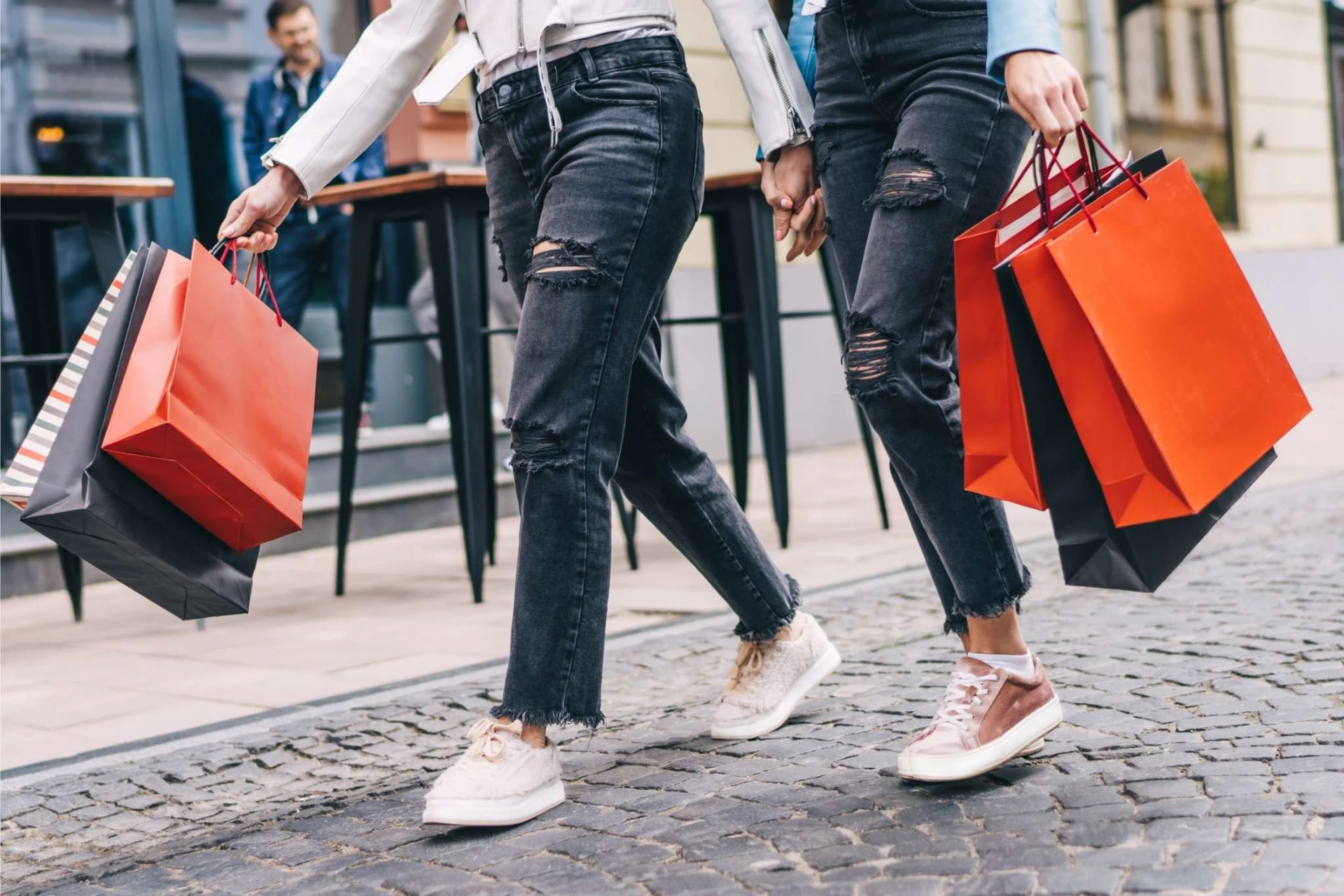 Girls shopping bags